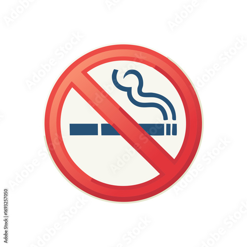 No Smoking Sign. Vector Illustration.  Prohibition and Restriction