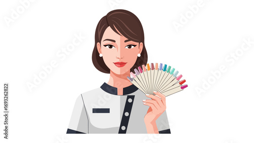 Adorable chibi artist character holding a palette of colorful paints and brushes ready to create beautiful artwork and express creativity