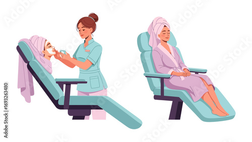 Professional massage therapist gently massaging a woman s leg and foot on a massage table in a clean spa setting