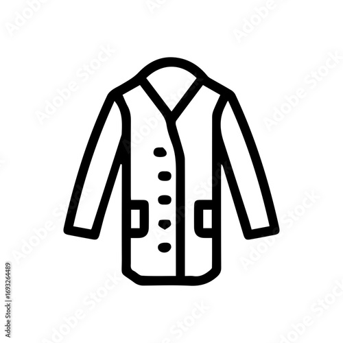 Classic Coat Outline Icon