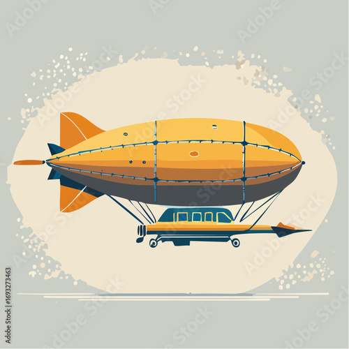 Vintage Airship Illustration