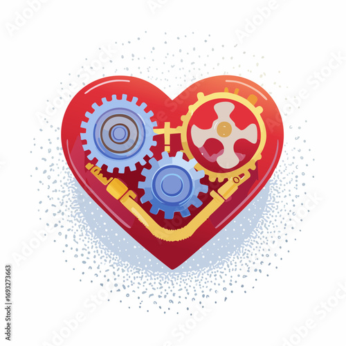 Steampunk Heart with Gears