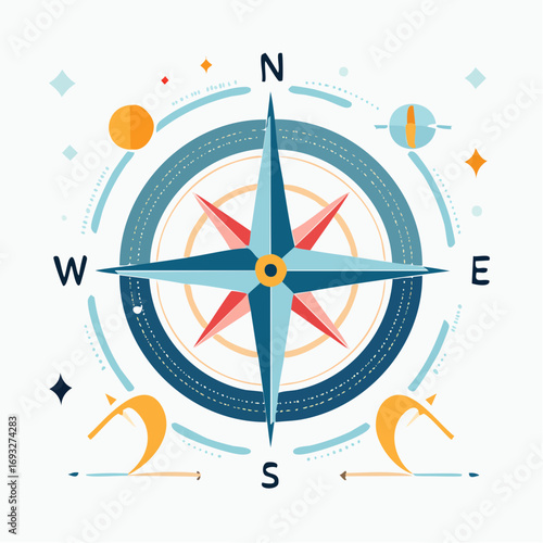 Abstract Compass Graphic Design