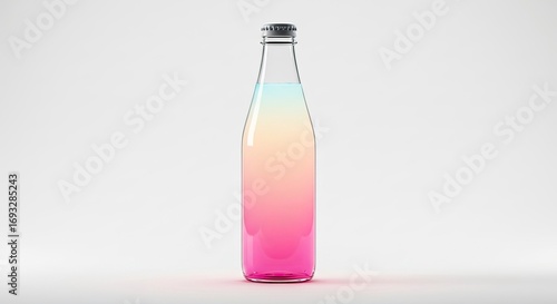 Gradient Liquid Glass Bottle with Metal Cap