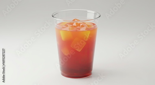 Wallpaper Mural Refreshing Iced Beverage in Clear Plastic Cup Torontodigital.ca