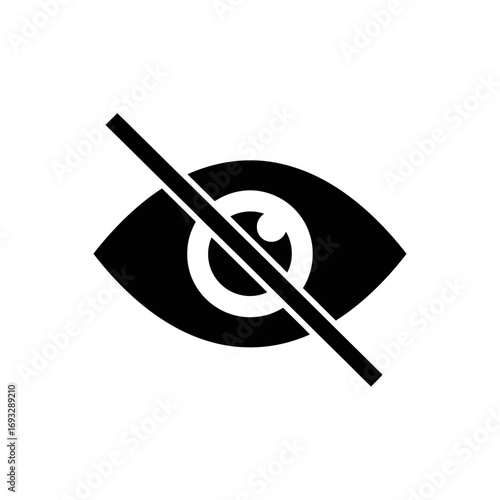 Privacy Eye Icon Representing Restricted Vision  