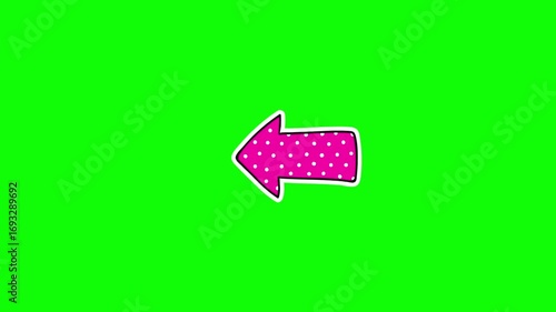 arrow icon, green background animation