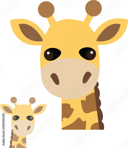 Cute giraffe head world animal day theme.