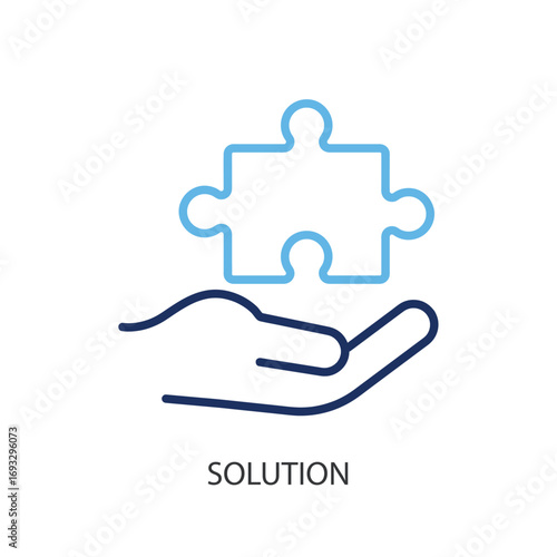 Solution thin line vector icons.