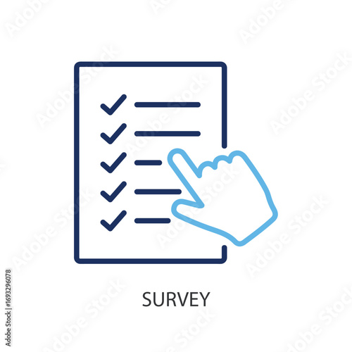 Survey thin line vector icons.
