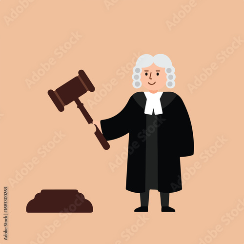 Cartoon judge figure