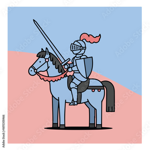 Armored warrior atop a horse