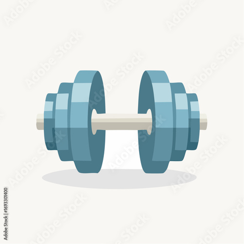Simple Flat Style Dumbbell Lifting Equipment Design Graphic Element Icon