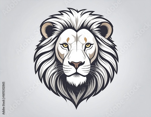 White lion head portrait