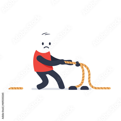 Cartoon tug of war