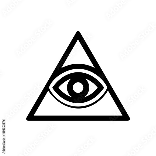 All-Seeing Eye Inside Pyramid - Conspiracy Concept