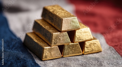 Wallpaper Mural Gold bars stacked on a flag Torontodigital.ca