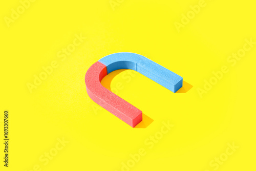 Horseshoe shaped magnet on ...