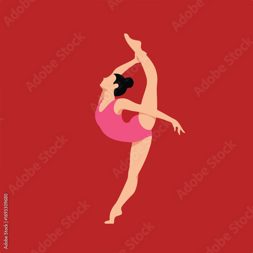 Gymnast performing a split