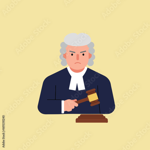 Judge with gavel