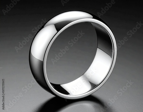Classic Polished Metal Wedding Band Ring
