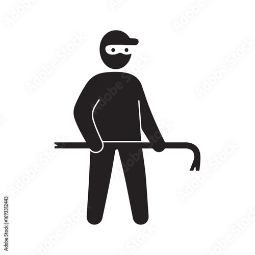 Masked figure w/ crowbar