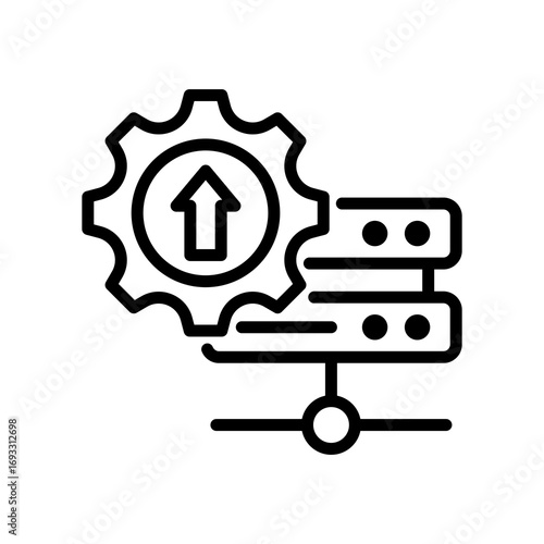 Server Optimization line icon
