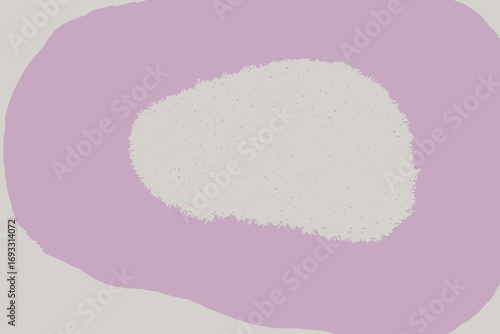 Abstract image of a light gray shape surrounded by a lavender ring on a light gray background.