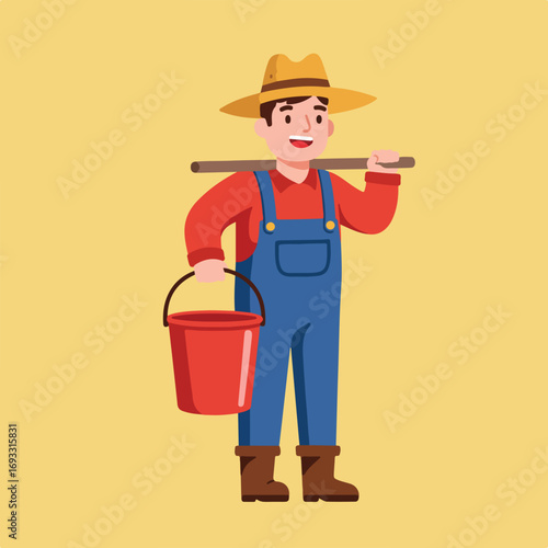 Cartoon farmer's life