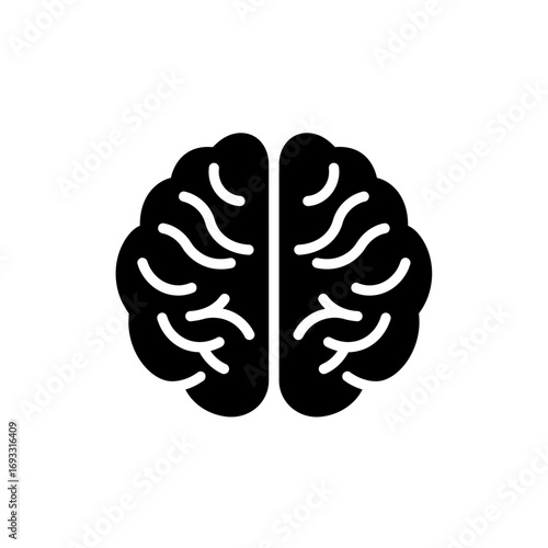 Human Mind Intelligence Silhouette Vector Illustration