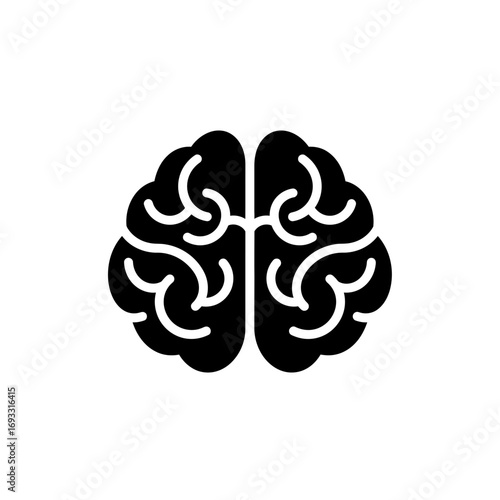 Human Mind Intelligence Silhouette Vector Illustration