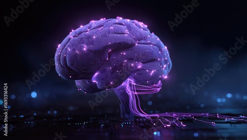 Digital brain on circuit board