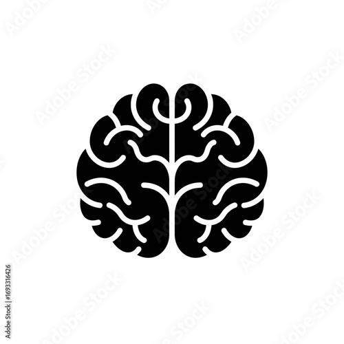Human Mind Intelligence Silhouette Vector Illustration