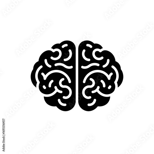 Human Mind Intelligence Silhouette Vector Illustration