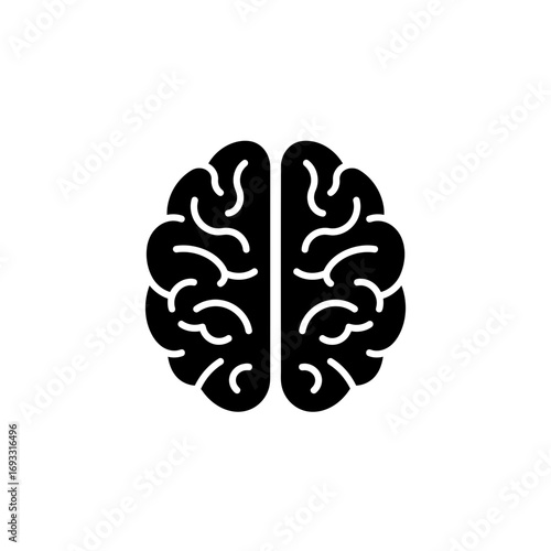 Human Mind Intelligence Silhouette Vector Illustration