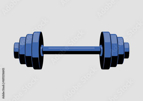 This image showcases a modern, sleek blue dumbbell, symbolizing strength, fitness, and a commitment to health, ideal for promoting gym and exercise-focused content.