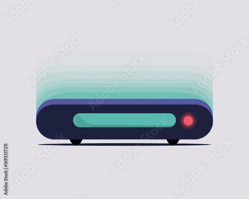 A sleek representation of a modern media player, showcasing a smooth design that reflects contemporary technology, functionality, and simplicity suited for various uses.