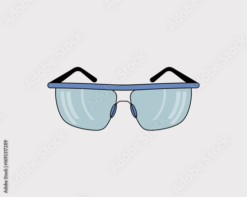 This image showcases stylish blue glasses characterized by their contemporary design, offering an elegant accessory that merges fashion and practicality for modern lifestyles.