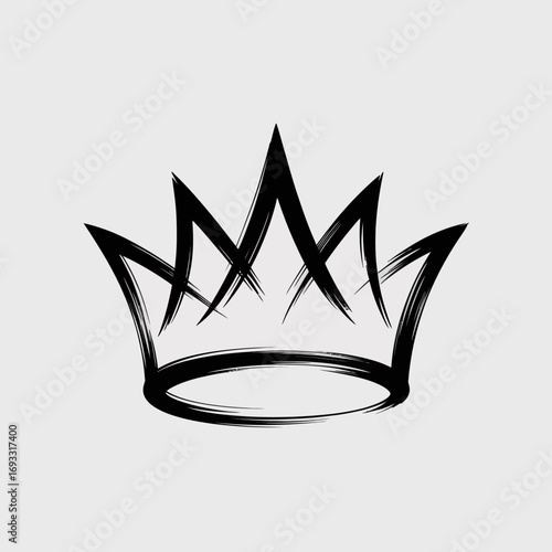 This stylized crown illustrates bold design elements that emphasize creativity and uniqueness, making it suitable for various thematic concepts and artistic explorations.