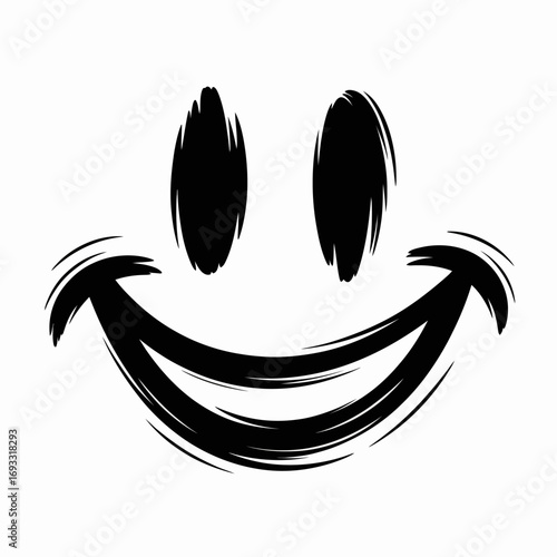 This charming smiley face radiates positivity with its unique charisma and expressive features, making it perfect for conveying emotions in various artistic spaces.