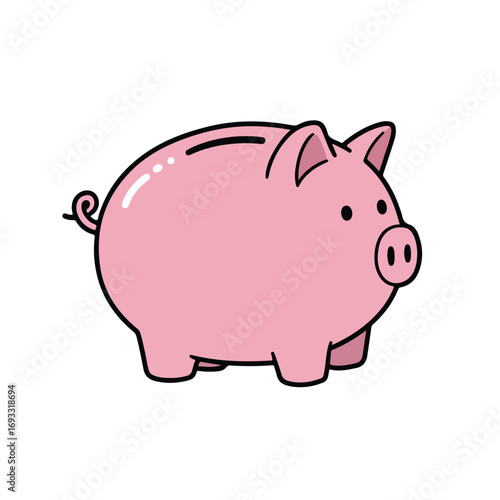 Pink piggy bank