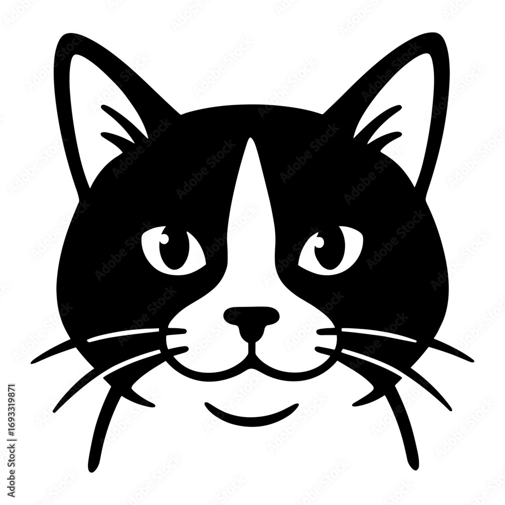 Fototapeta premium Tuxedo Cat Face