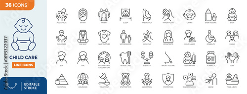 Child care icon set.