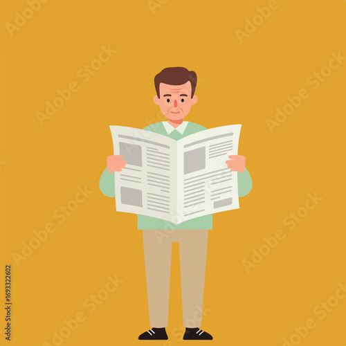Man reading news