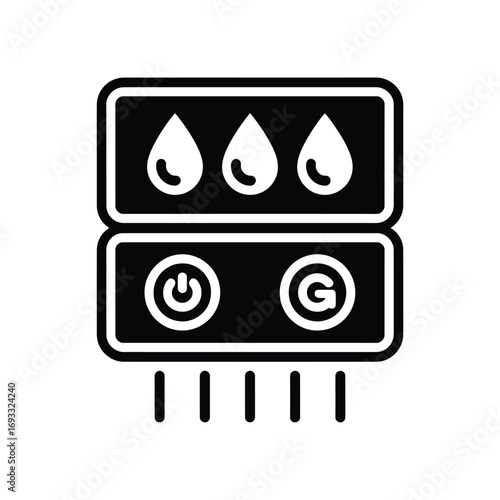 Printer ink cartridge and control panel icon