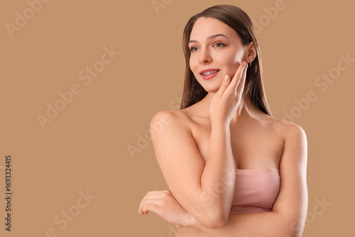 Young woman with dental bra...