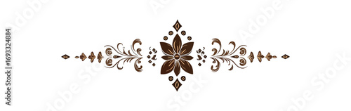 Ornate brown floral design background