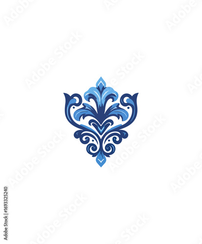 Decorative blue ornament pattern