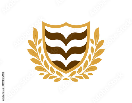 Ornate shield emblem design