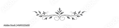 Ornate floral design divider
